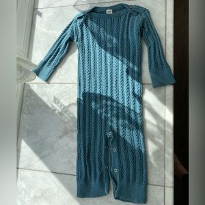 Kate Quinn blue cable knit romper. Washed never worn. 12-18 months.